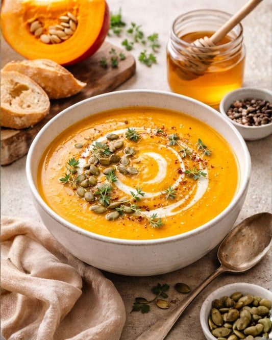 🎃🍯 Rezept: Kürbissuppe mit Honig