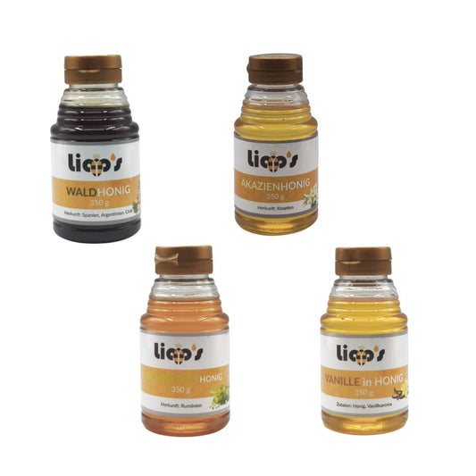 Honigsortiment Squeezeflaschen 4x350g